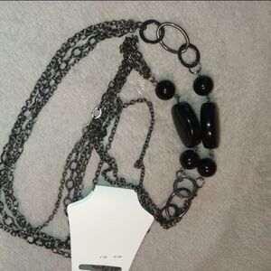 Elegant Black and Silver Necklace